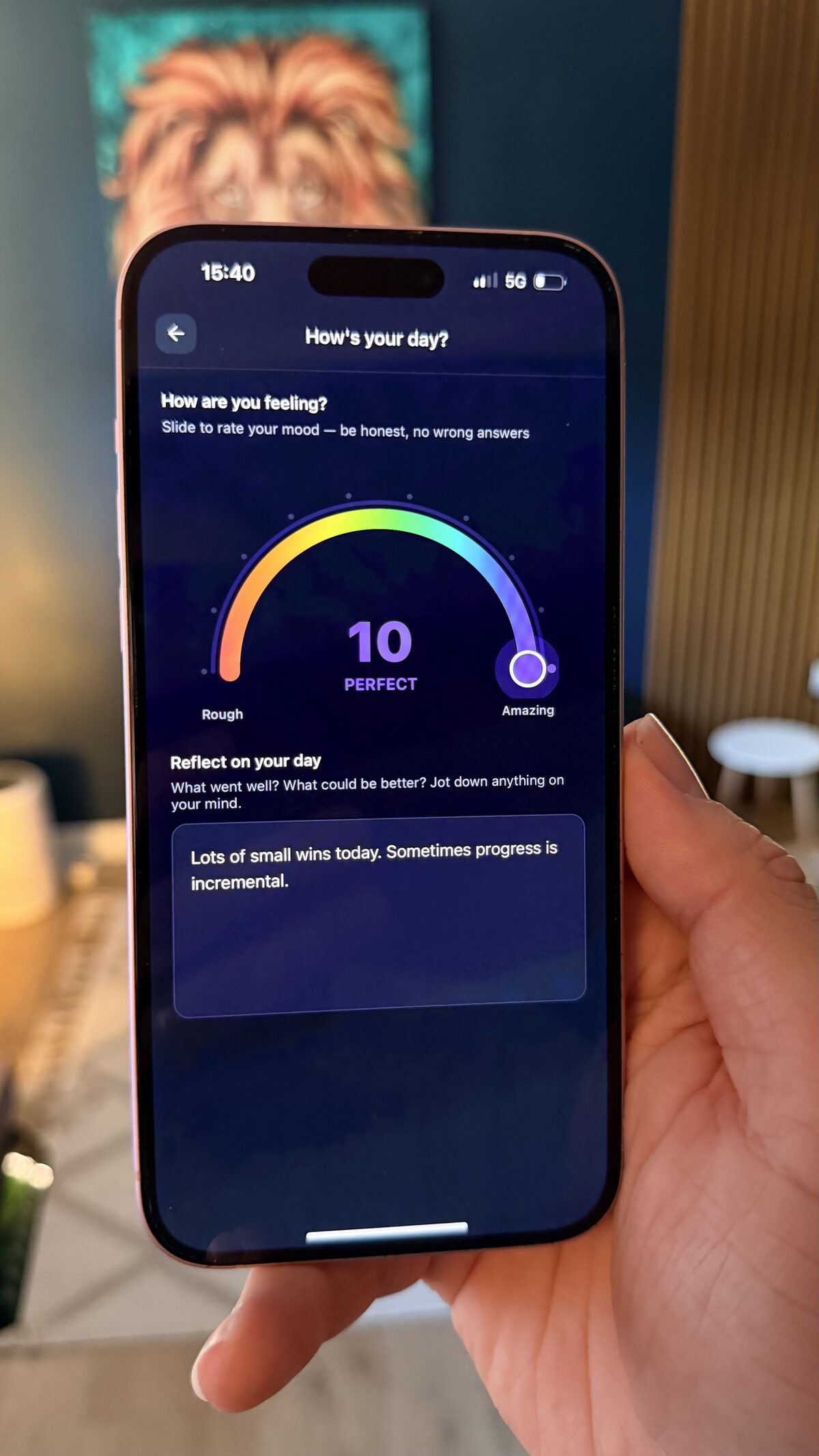 Daily mood reflection on iOS